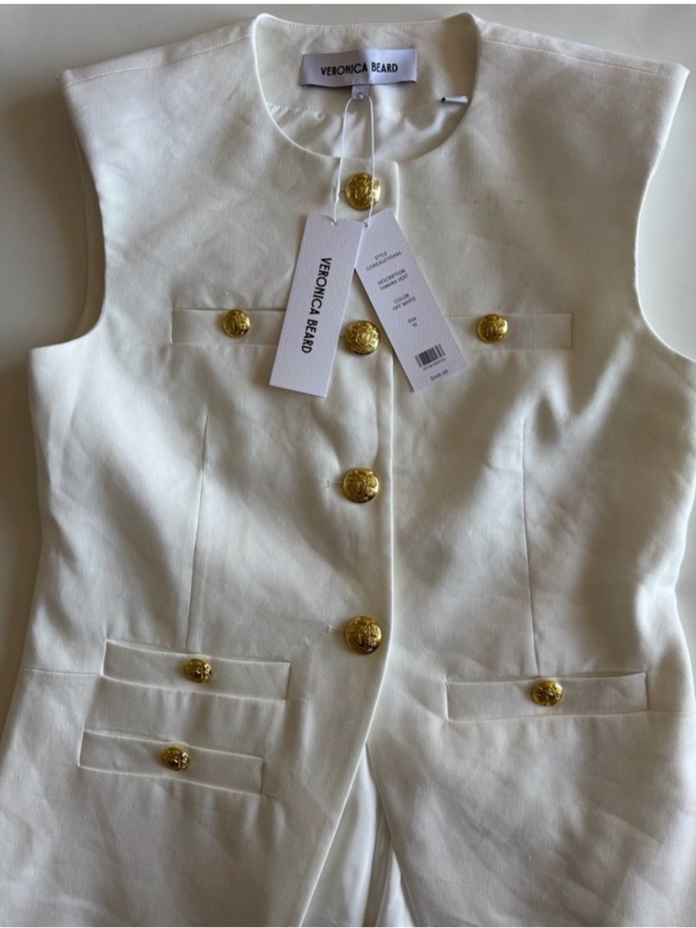 Veronica Beard Tamara Linen Vest - Picture 14 of 16
